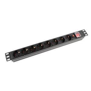 China 8 Way PDU Power Strip Schuko 1U With Switch And Overload Protection 250V 16A on sale
