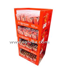 China Socks Store Cardboard POP Floor Display Stand on sale