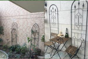 Quality Black Color Garden Plant Trellis / Metal Garden Trellis Simple Understated Design for sale