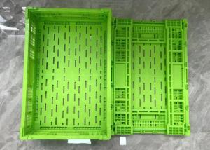 China Foldable Mesh Wall Turnover Plastic Storage Crates For Vegetable Fruits on sale