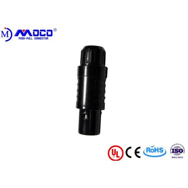 Black Medical Plastic Push Pull Connectors For Electroporation System 2P 7 Pin
