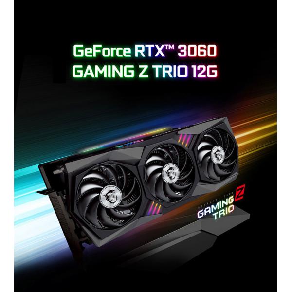 Three Fans MSI RTX 3060 Z TRIO Nvidia Gaming Graphics Cards Fan 12G GDDR6