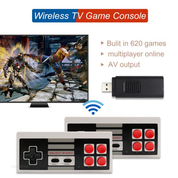 Buy Dual Controller Wireless Gaming Controller 8 Bit 620 Games 4 Buttons at wholesale prices