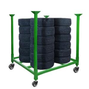 Quality SGS Green Stackable Tire Rack 2000kg for sale