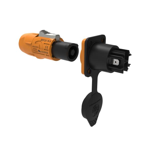 Stable Plastic Waterproof Powercon Male Connector Industrial Electronics Accessories