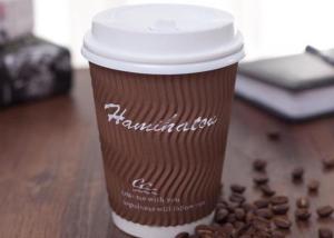 China Triple Environmentally Friendly Disposable Cups For Hot Drinking / Coffee on sale