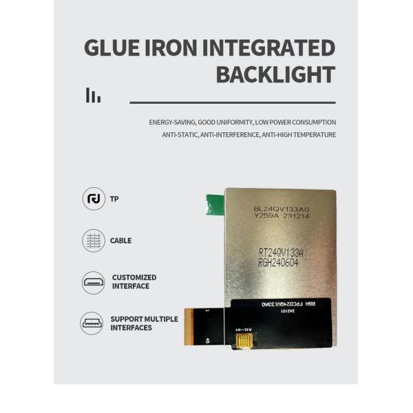 Transreflective TFT Display SPI Smart LCD Module 210nits RT24QV133A