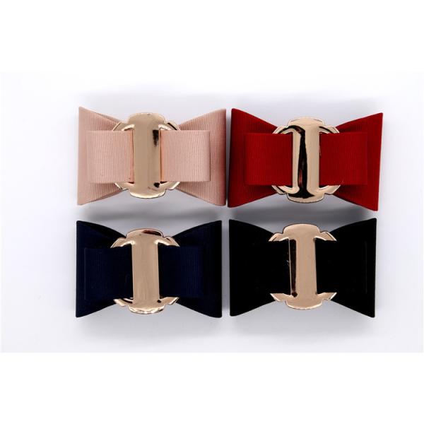 Ribbon coloured bow-tied shoe flower,Handmade footwear ornaments and flower Thread ribbon Beige ,white,black,red ,blue