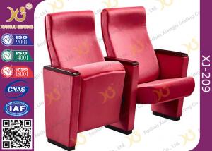 China Full Upholstered Fabric Cover Auditorium Chairs / Seating With Hidden Fixed Leg on sale