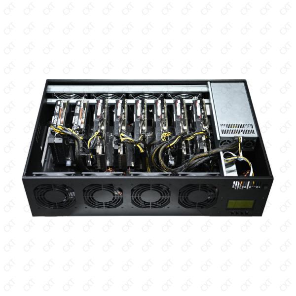 Buy Display screen 8gpu mining rig case full tower case silent computer chassis support 3070 3080 graphics cards at wholesale prices