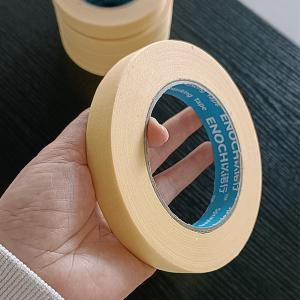 Quality Light Yellow Black Crepe Paper Tape Spray Paint Masking Not Leave Residual Adhesive for sale