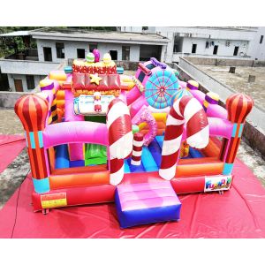 Buy cheap Sugar Candy House 6x6x3.2M Commercial Jumping Castles from wholesalers