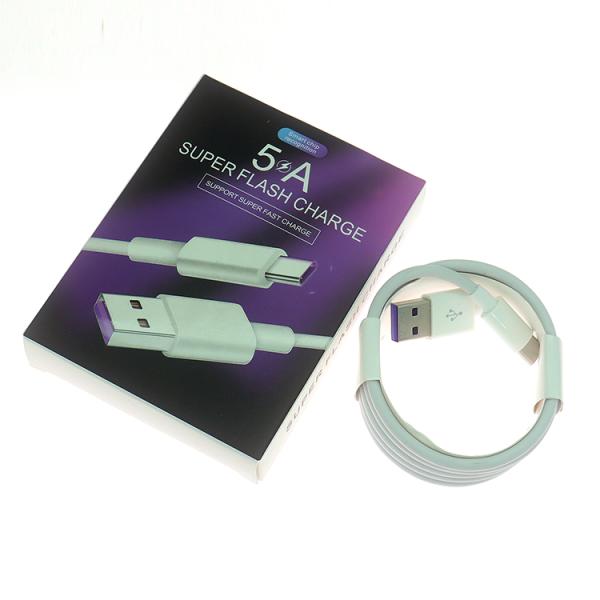 High Quality 1M 2M 5A Fast Charging USB to Type C Data Charger Cable for Huawei Android Phone