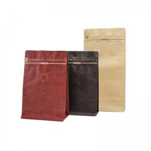 Quality 70gm 100gm Ziplockk Coffee Tea Packaging Mylar Roll Film Kraft Paper Coffee Bags for sale