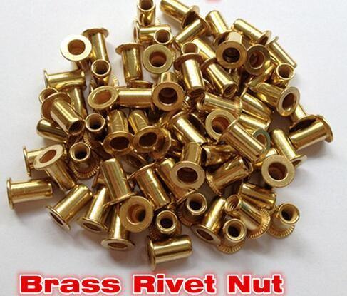 Buy M5 Brass Rivet Nut Open end M5 Brass Insert nut metric flat head threaded insert at wholesale prices