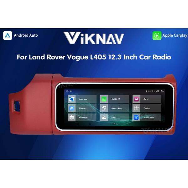 Viknav 12.3 Inch Touch Screen Car Radio For Land Rover Range Rover Vogue L405 2013-2017 Multimedia Player GPS Navigation Head Unit (Red)