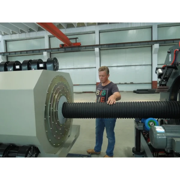 Automatic HDPE/PP Double Wall Corrugated Pipe Line 600kg/h Capacity