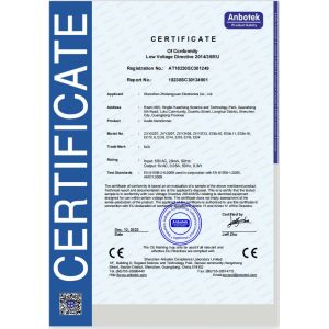 Shenzhen Zhixiangyuan Electronics Co., Ltd. Certifications