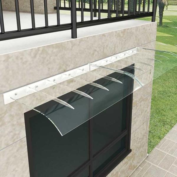 Buy Clear Plastic PC Awning Canopy Polycarbonate Air Conditioner Awning at wholesale prices