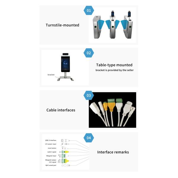 15.5 Inch 23.8 Inch Face Recognition And Temperature Detection Device