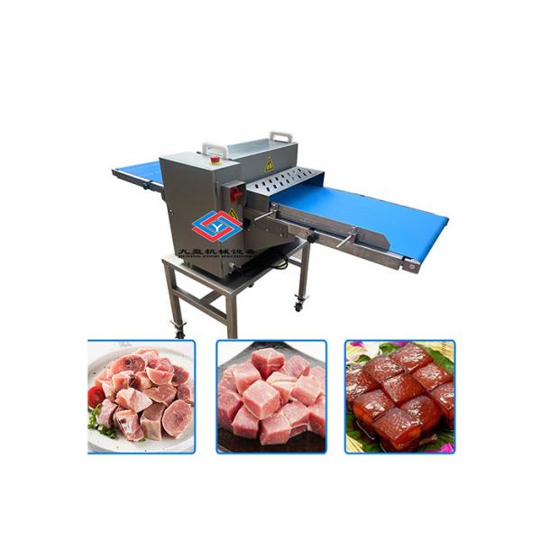 TJ-309D Customized 500 Width Conveyor Belt Fresh Meat Slicer With Double Blades For Slicing Meat Without Damage