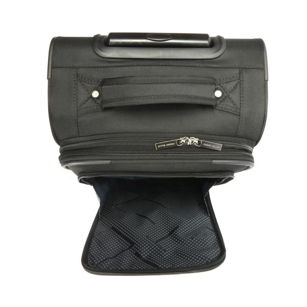 Perry Soft Polyester Black Trolley Luggage Sets