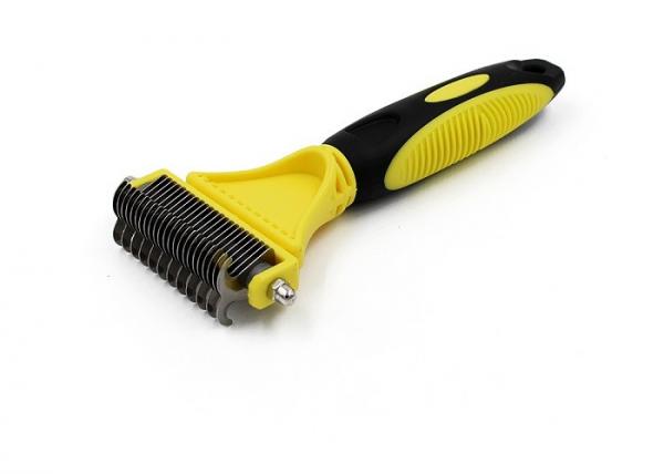 Buy TPR Handle Dog Grooming Comb Two Sided Stainless Steel Teeth 137g ISO9001 Approved at wholesale prices