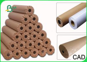 24''  36  × 50m Plain CAD Drawing Paper Roll For Apparel Factory 80GSM