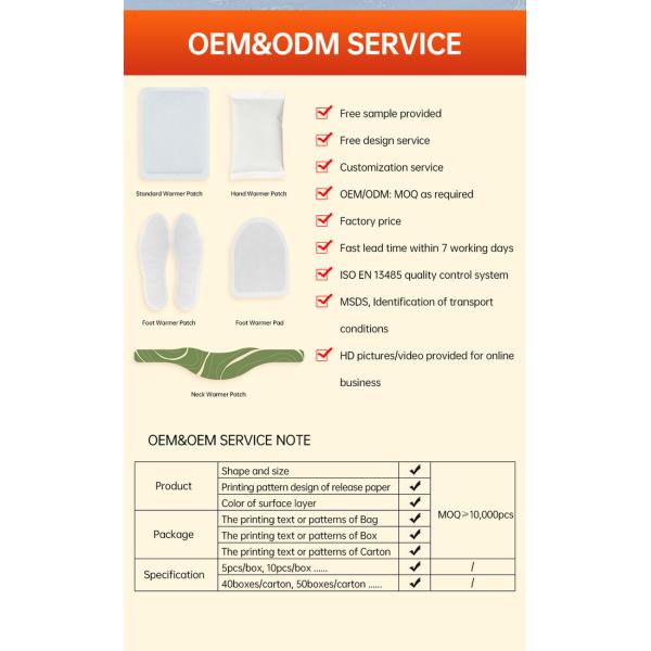 Long Lasting Hot Compress Patch Multipurpose Warmers Body Warmer Patch