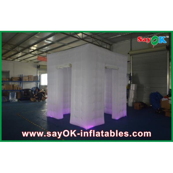 Inflatable Photo Booth Enclosure 2 Doors Party Inflatable Photo Booth Rental With Led Lighting