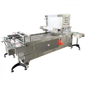 China PLC Controlled MAP Tray Sealer Machine 0.4-0.6Mpa Air Pressure on sale