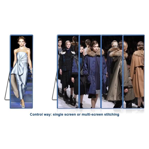 Moveable Outdoor LED Poster Screen Floor Stand Display With Wifi / 4G Control