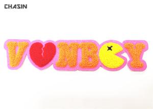 China Towel Towelling Letters Embroidery Letter Patches Custom Patches No Minimum on sale