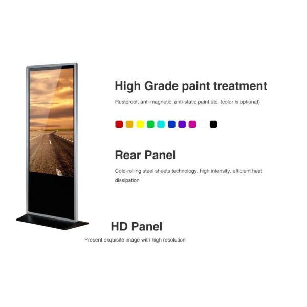 65 Inch Indoor Floor Standing Advertising Lcd Touch Screen Digital Signage Totem Kiosk Remote Control Wifi Android