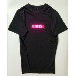 Quality small wholesale LED display LED T-shirt Programmable rolling message flashing LED T-shirt stores up to 6messages for sale