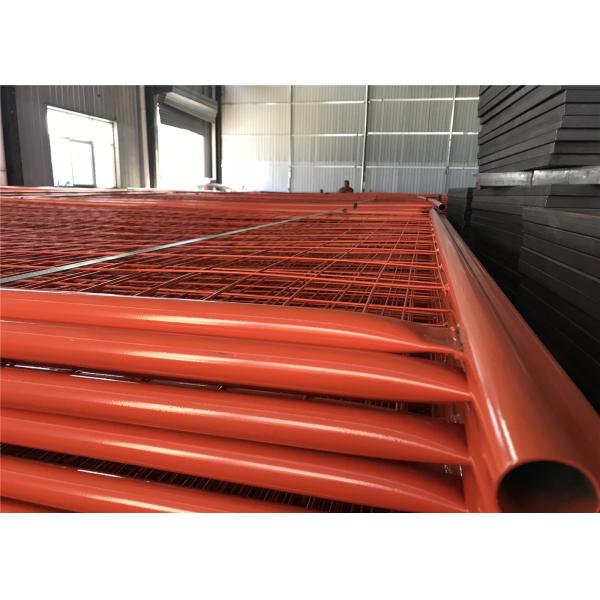Powder Coated Temporary Construction Fencing Panels OD 32mm*1.4mm 2.1mx2.4m Mesh 60mm*150mm