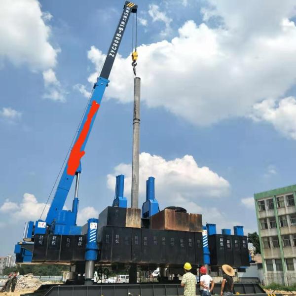 High Piling Speed No Vibration Hydraulic Static Pile Driver / Pile Foundation Machine With Unique Design