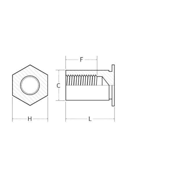 So Sos Bso Bsos Self Clinch Standoff Through-Hole Pressure Riveting Stud Plate Hex Stud