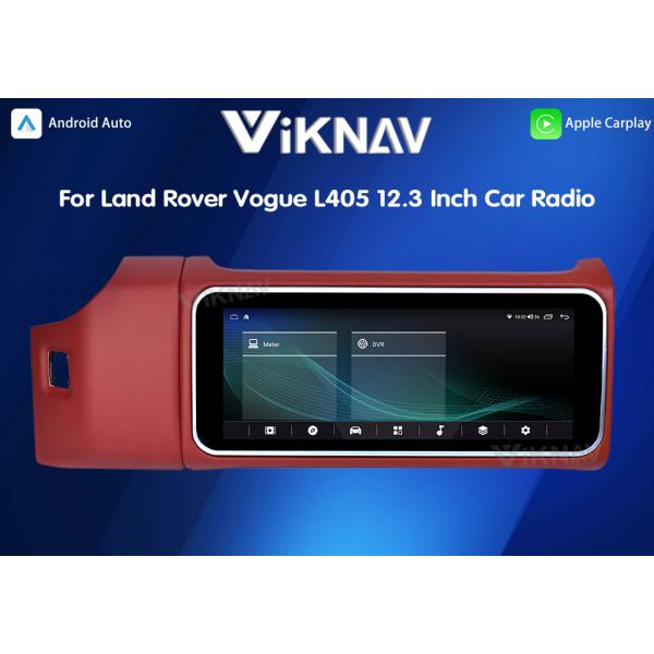 Viknav 12.3 Inch Touch Screen Car Radio For Land Rover Range Rover Vogue L405 2013-2017 Multimedia Player GPS Navigation Head Unit (Red)