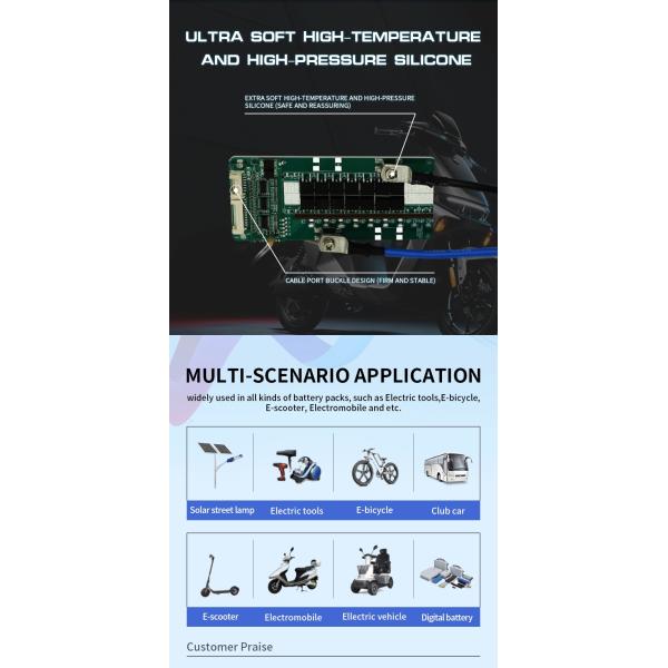 KLS 17s 80A BMS Board for Li-ion (47.6V) 18650: Battery Protection Board with Balance Function