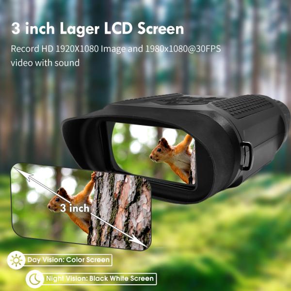 NV400 Pro Night Vision Goggles Binoculars Digital Infrared Binoculars 128GB Memory Card