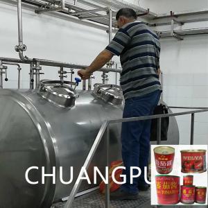 Quality 440V Voltage Tomato Paste Production Line with Hot Filling Type and Gas Heating Resource for sale