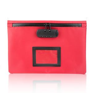 Quality Polyester ODM Multi Function Zipper Bank Bags Reusable With ID Window for sale