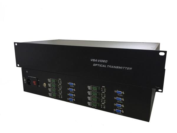 Buy CE VGA To Fiber Converter Audio Video / VGA Multiplexer rack 8CH Audio + Data + Fiber Port at wholesale prices