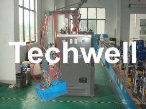 China With Manual Decoiler, 3 - 12m/min PU Foam Rolling Shutter Door Forming Machine TW-PURD85 on sale