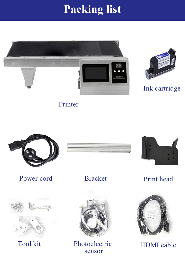 TIJ Inkjet Coder Conveyor with Coding Printer
