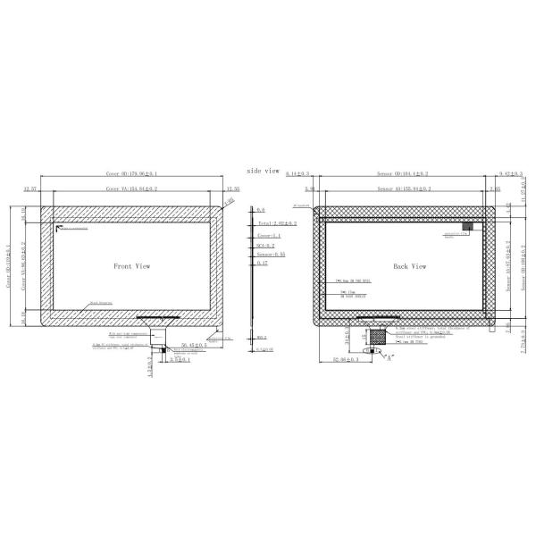 7 Inch G + G Touch Screen Panel 5 Touch Points With GT911 IC COF Type