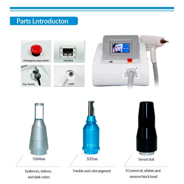 Portable Q Switch Nd Yag Laser Tattoo Removal Qswitch Carbon Peeling Laser Machine