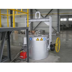 Buy cheap Grey 1000KG Gas Crucible Industrial Aluminum Melting Furnace Equipment For LPD from wholesalers