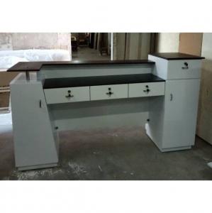 Quality Used Beauty Salon Furniture Front Desk Cheap Checkout Counter Luxury Reception Table for sale